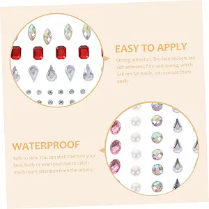 Стразы для ногтей Angoily Стразы для лица, самоклеящиеся synthetic.ua - Фото 1