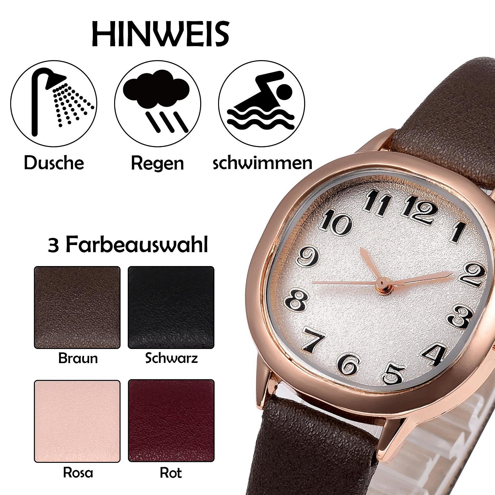 Жіночий годинник JSDDE Класичний Аналоговий Кварцовий Годинник з Арабськими Цифрами та Шкіряним Ремінцем, фото №4 Жіночий годинник JSDDE Класичний Аналоговий Кварцовий Годинник з Арабськими Цифрами та Шкіряним Ремінцем, фото №4