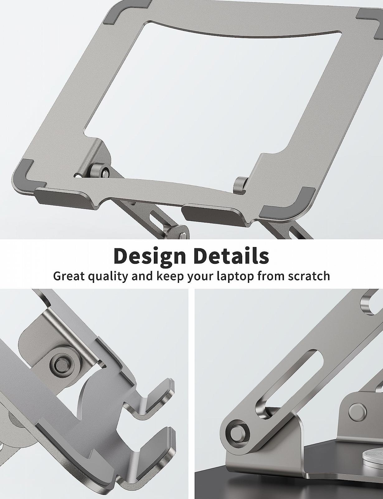 Підставка для ноутбука SOUNDANCE з основою, що обертається на 3600, ергономічна, фото №6