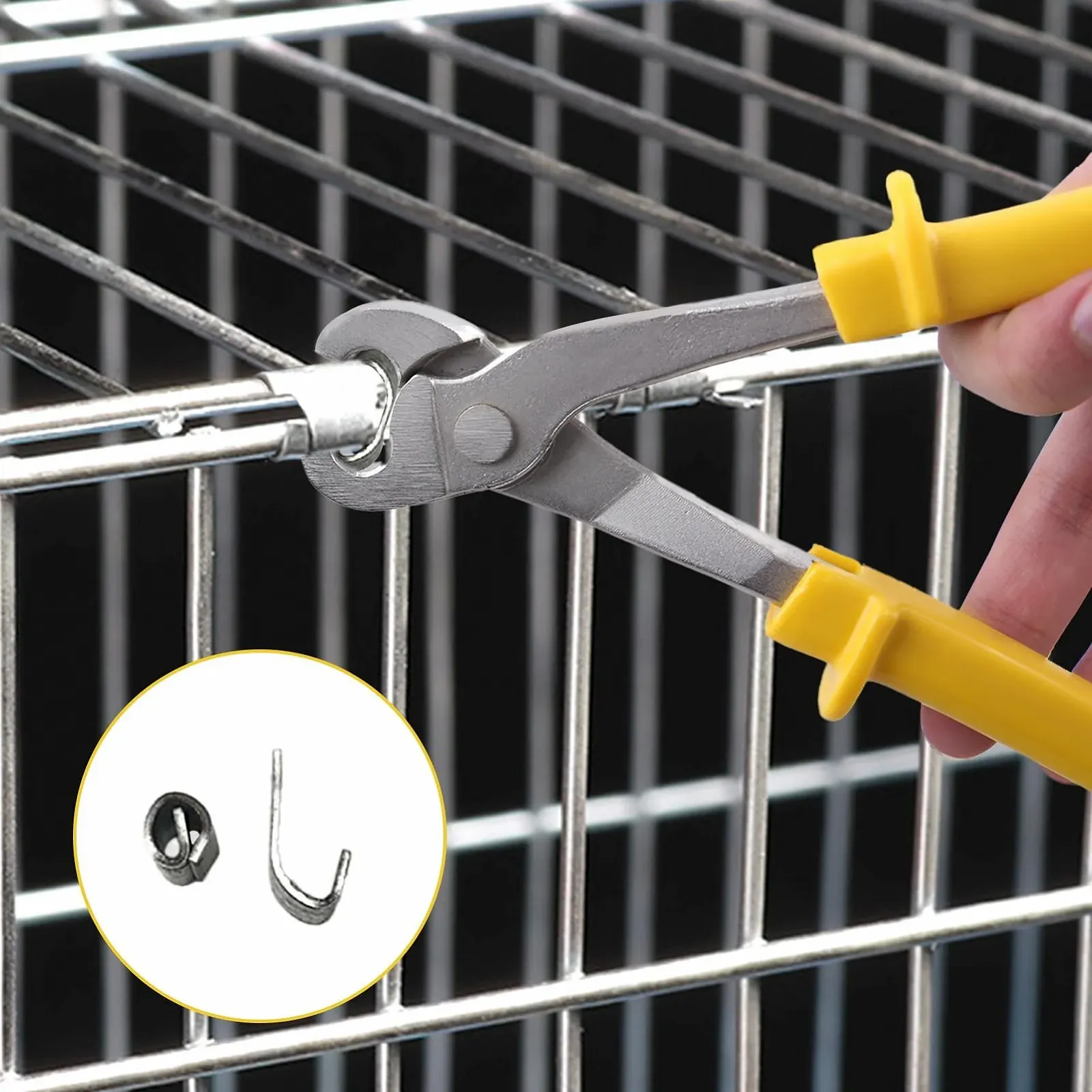 SPEEDWOX J-образные клещи для клеток, сверхмощные клещи для клеток, J-образные зажимы, прямые плоскогубцы, набор колец для свиней, J-образные клещи для строительства, фото №2