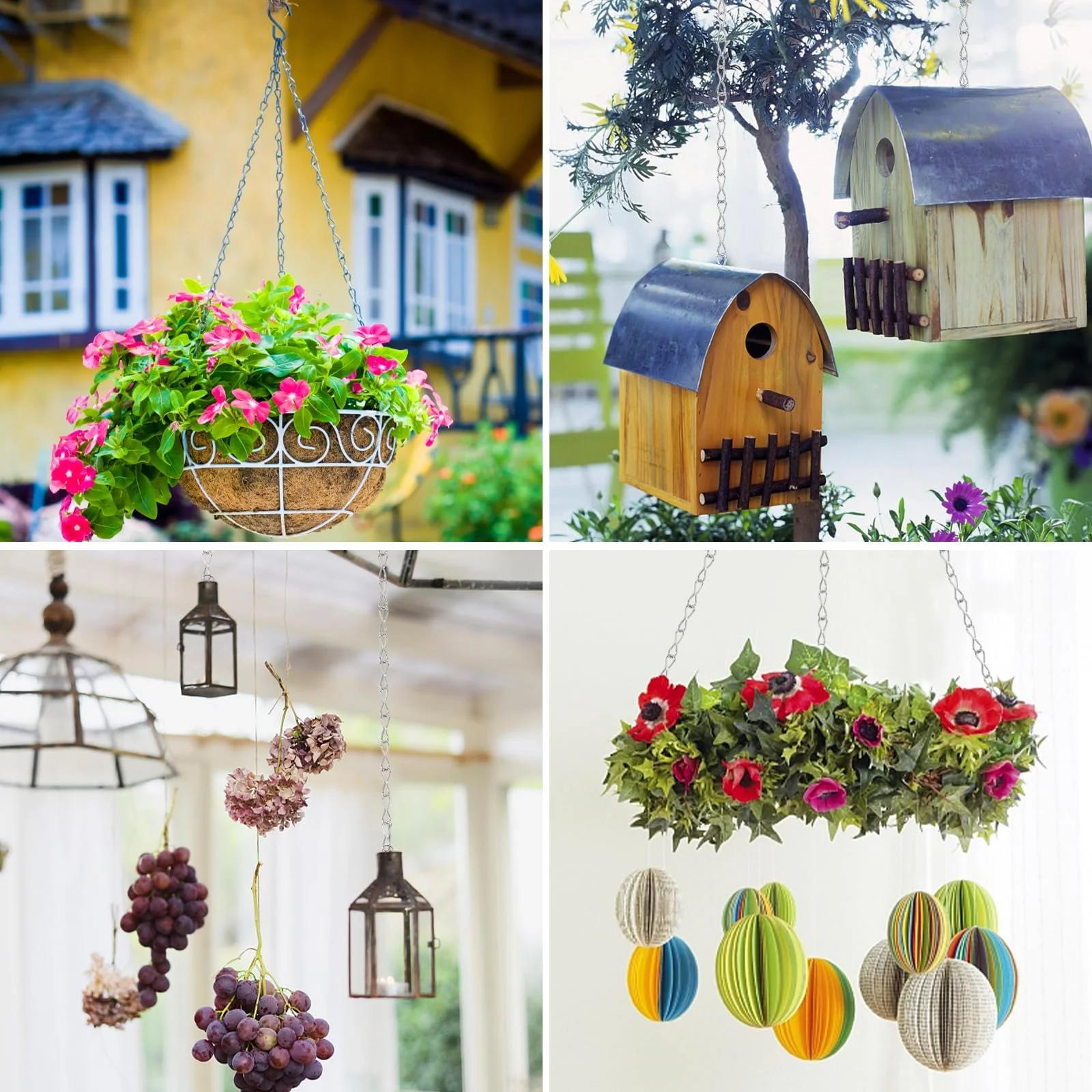 Цепочки для подвесных корзин 12 шт. 25 см металлические серебристые, фото №6