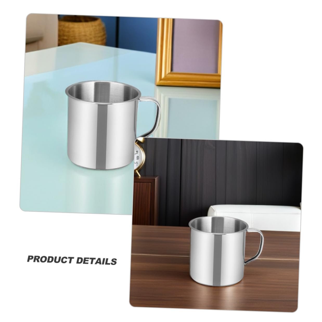 Набор из 2 питьевых чашек из нержавеющей стали. Многоцелевые герметичные чашки для воды для детских комнат и отдыха. Идеально подходят для школьных поездок и занятий спортом., фото №9