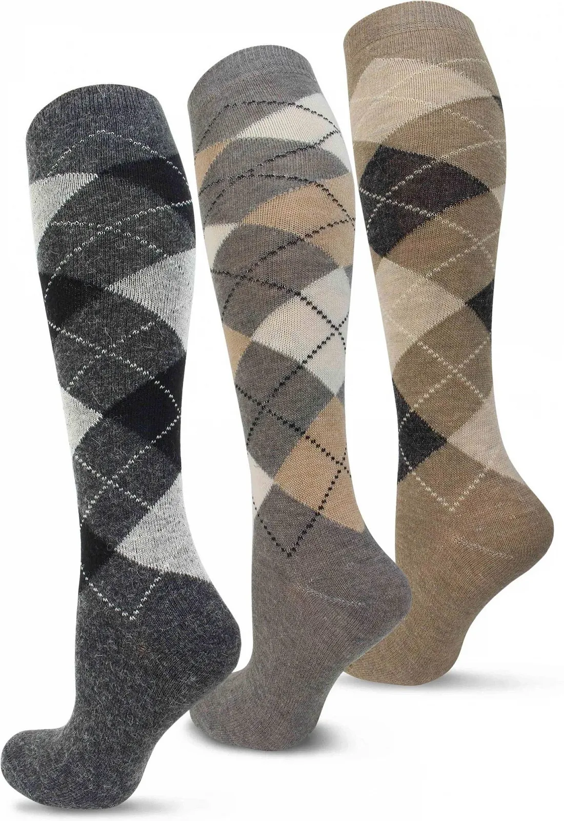 Теплі гольфи з овечої вовни та вовни альпаки для жінок - 3 пари, фото №1