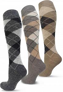 Теплые гольфы с овечьей шерстью и шерстью альпаки для женщин - 3 пары - Фото 1