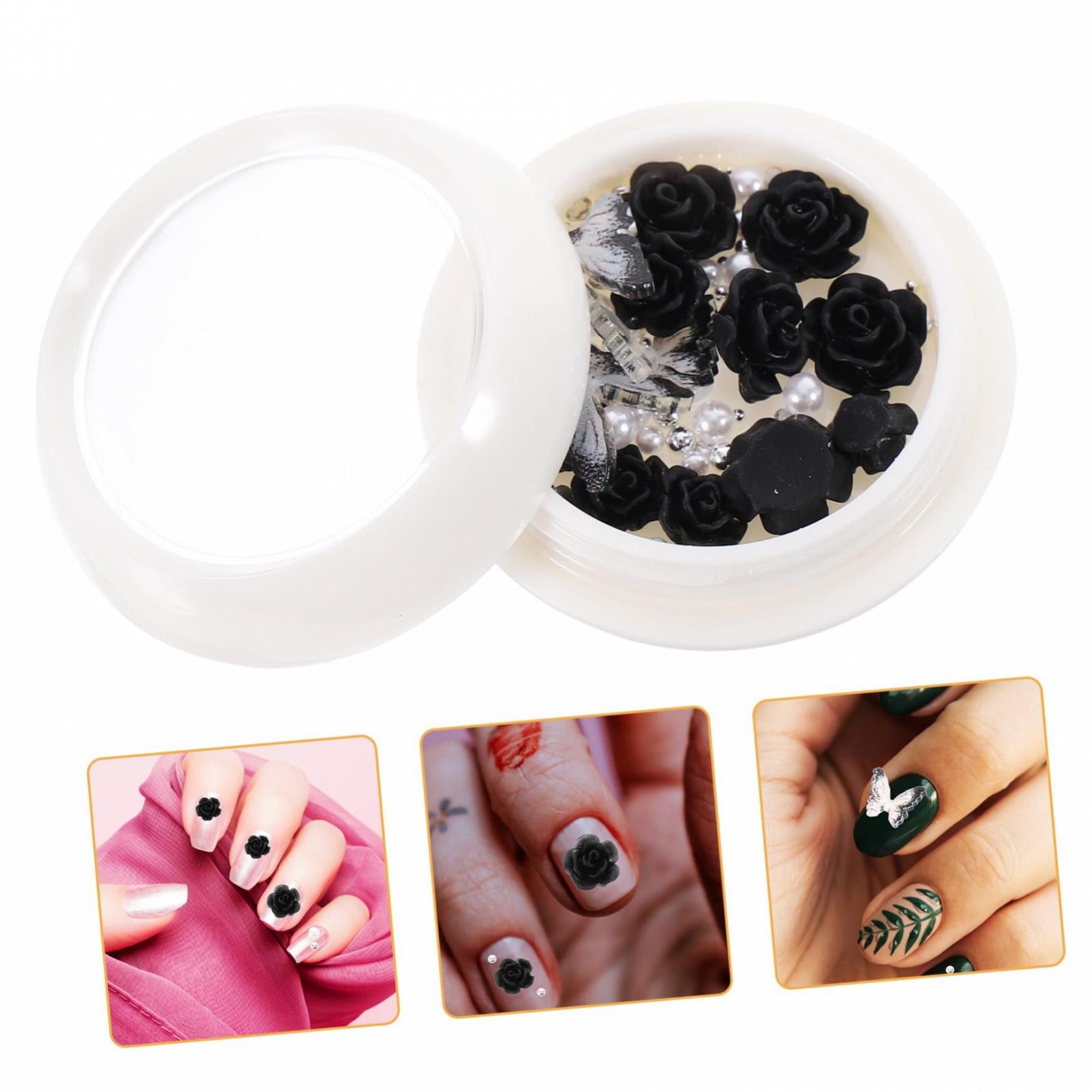 Украшения для ногтей POPETPOP 2шт Набор подвесок для DIY-маникюра, драгоценные камни для маникюра, цветочные подвески для ногтей, маленькие драгоценные камни для украшения ногтей, фото №1