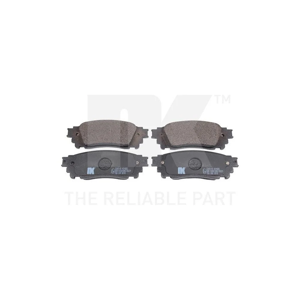 Комплект тормозных колодок, дисковый тормоз NK 2245115 для LEXUS задний мост, фото №1 Комплект тормозных колодок, дисковый тормоз NK 2245115 для LEXUS задний мост, фото №1