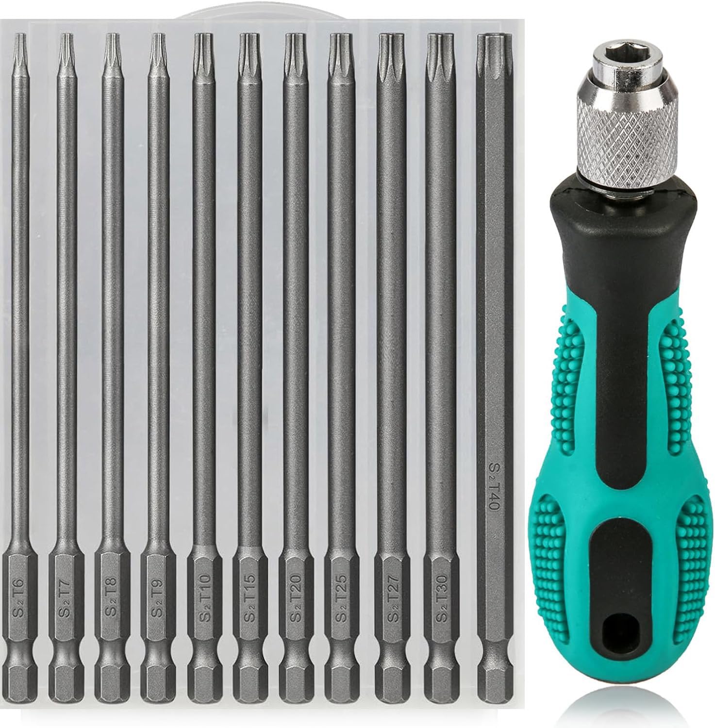 Набор Torx отверток T6-T40 100 мм Упаковка из 12, фото №1
