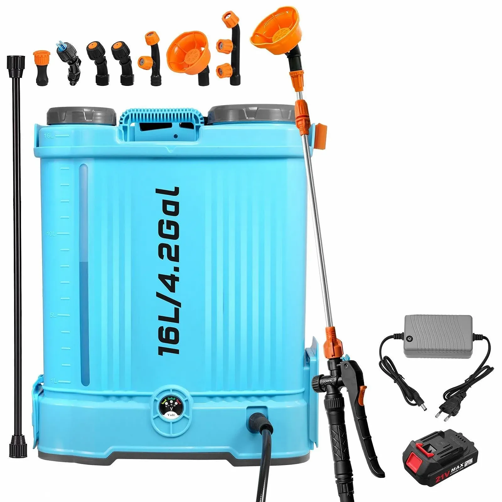 Акумуляторний обприскувач 16 л 100 PSI сумісний з Makita 18 V, фото №1 Акумуляторний обприскувач 16 л 100 PSI сумісний з Makita 18 V, фото №1