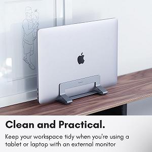 Підставка Вертикальна Macally для ноутбука Регульована Сірий synthetic.ua - Фото 1