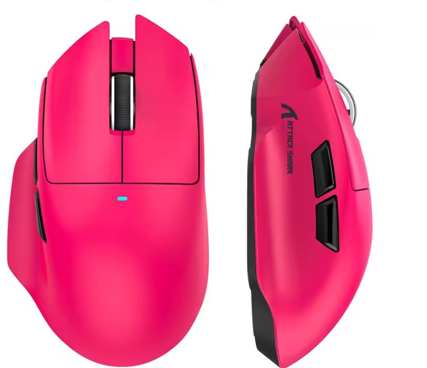 Комп'ютерна миша Attack Shark V6 PAW3311 25000DPI 1000Гц Berry Red, фото №1