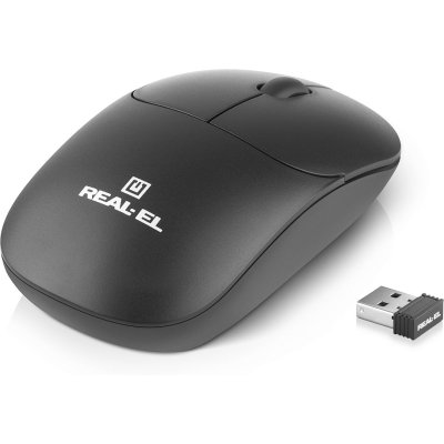 Мышка REAL-EL RM-313W Wireless Black (EL123200042), фото №2 Мышка REAL-EL RM-313W Wireless Black (EL123200042), фото №2