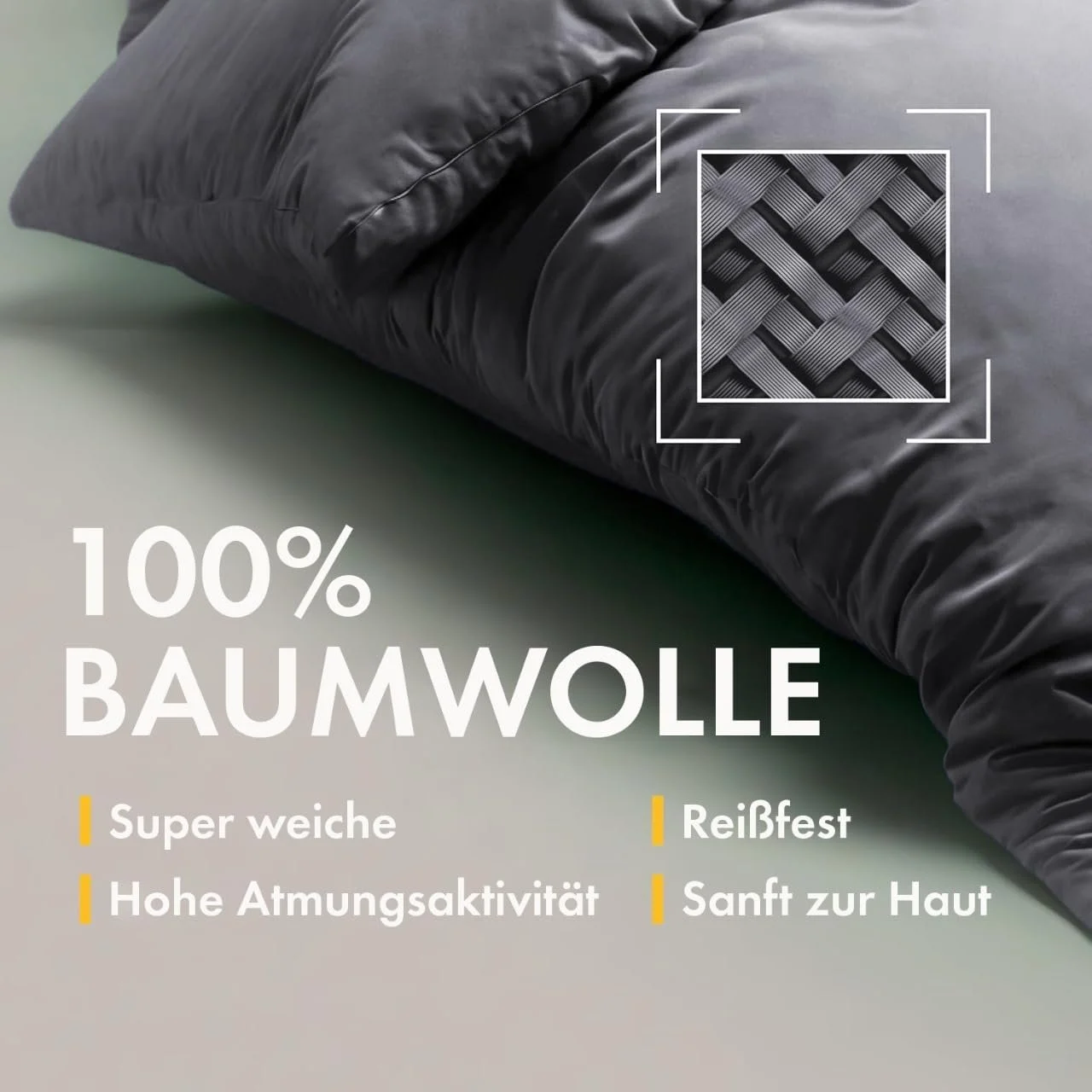 Постільна білизна Sleeptime Бавовна 100% 135 см x 200 см Сірий/Антрацит, фото №4