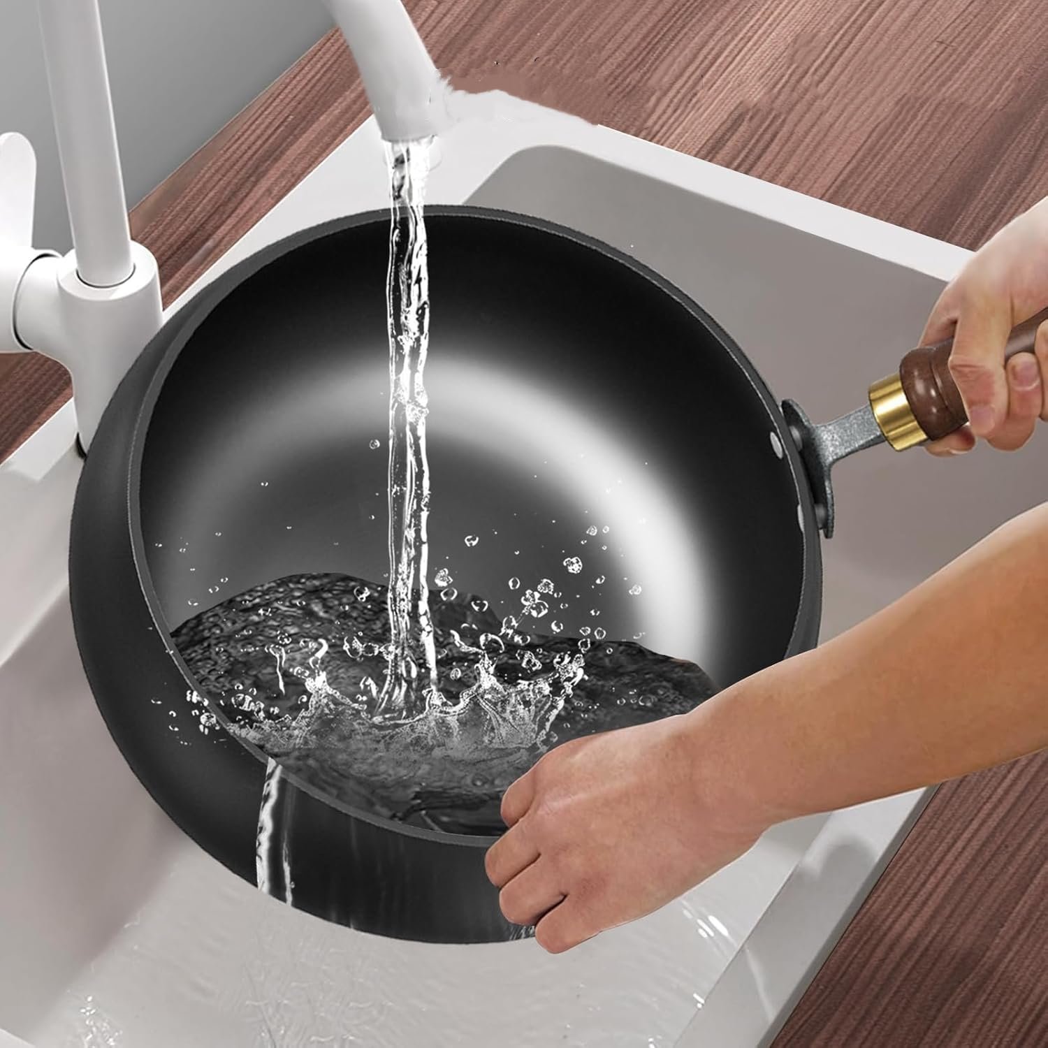 Кастрюля железная кованая ручной работы без покрытия универсальная 26,5 x 13,5 x 27,9 (W), фото №5