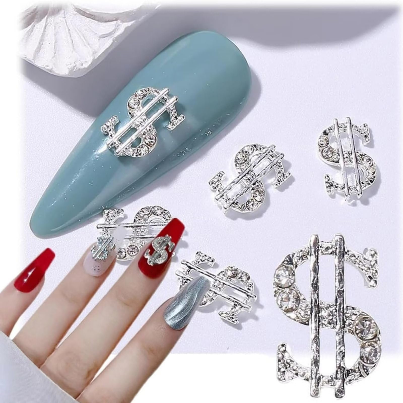 RUNRAYAY, сплав, долари, 3D, з дорогоцінним камінням та стразами, розкішний дизайн, кристали, фото №4