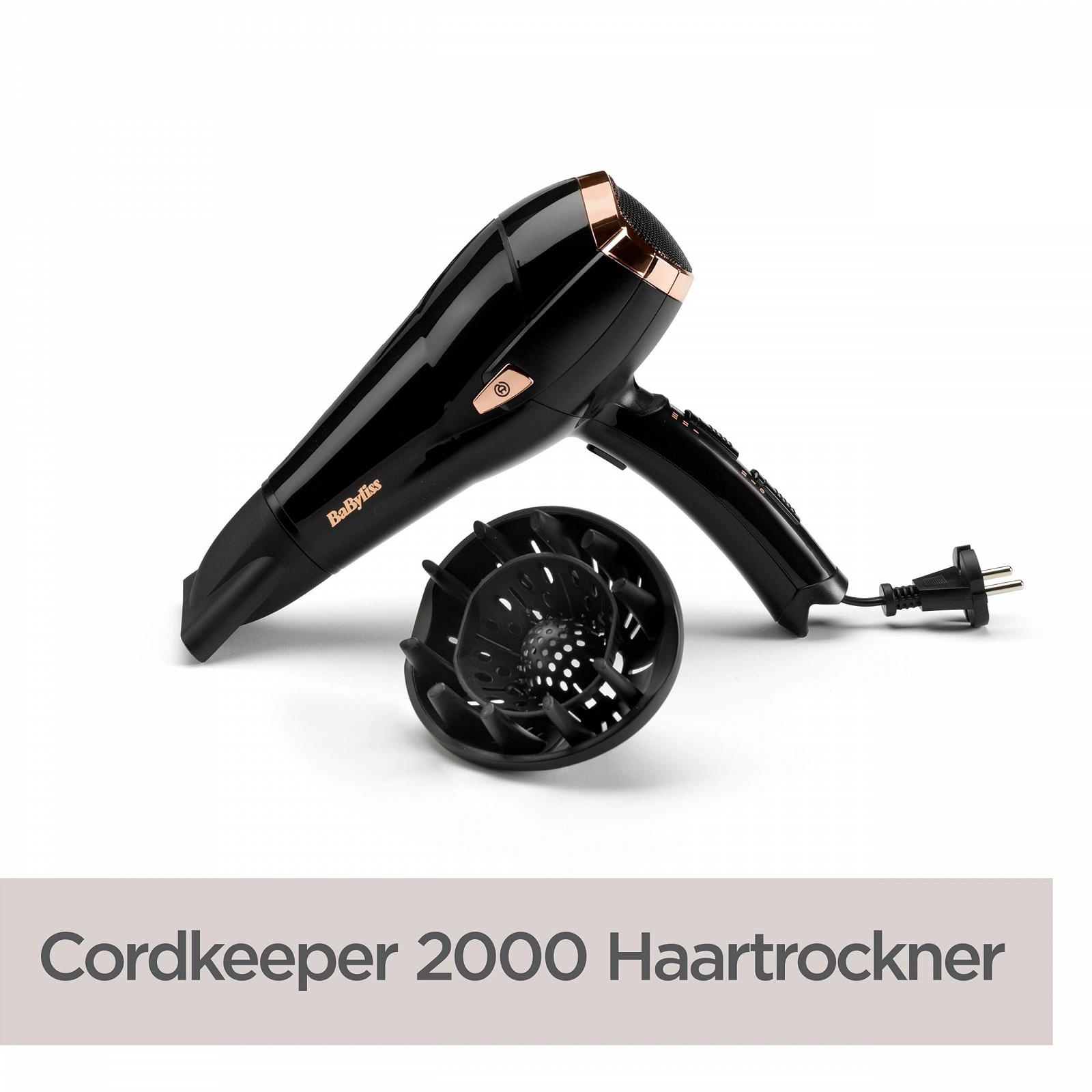 Фен Babyliss Cordkeeper Ionic 2000 D373E, 2000 Вт, черный, фото №6