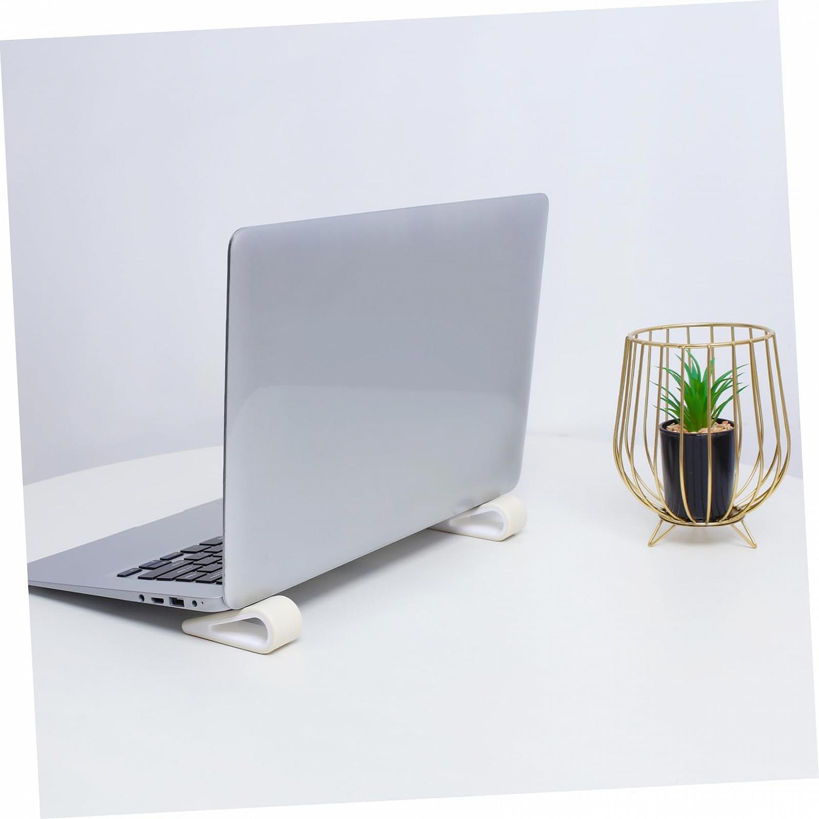 Подставка для ноутбука регулируемая UKCOCO 2 шт, Белая, регулируемая по высоте, эргономичная, нескользящая, стабильная подставка для ноутбука, радиатор, настольная подставка, фото №9 Подставка для ноутбука регулируемая UKCOCO 2 шт, Белая, регулируемая по высоте, эргономичная, нескользящая, стабильная подставка для ноутбука, радиатор, настольная подставка, фото №9