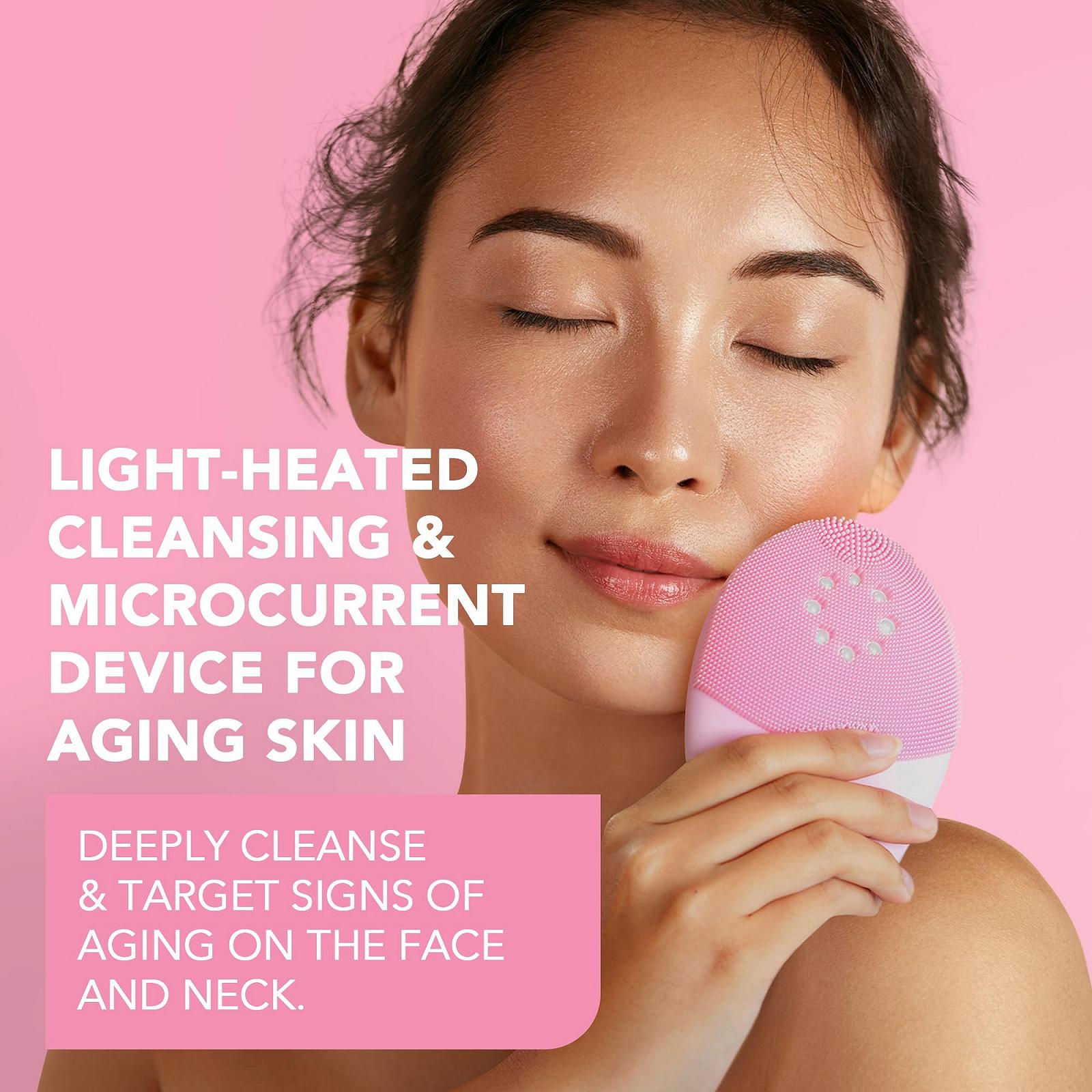 Щітка для обличчя FOREO LUNA 4 plus - Інфрачервона терапія ближнього діапазону + LED терапія червоним світлом - Глибоке термальне очищення обличчя - Антивіковий мікрострумовий пристрій для обличчя - Для нормальної шкіри, фото №2