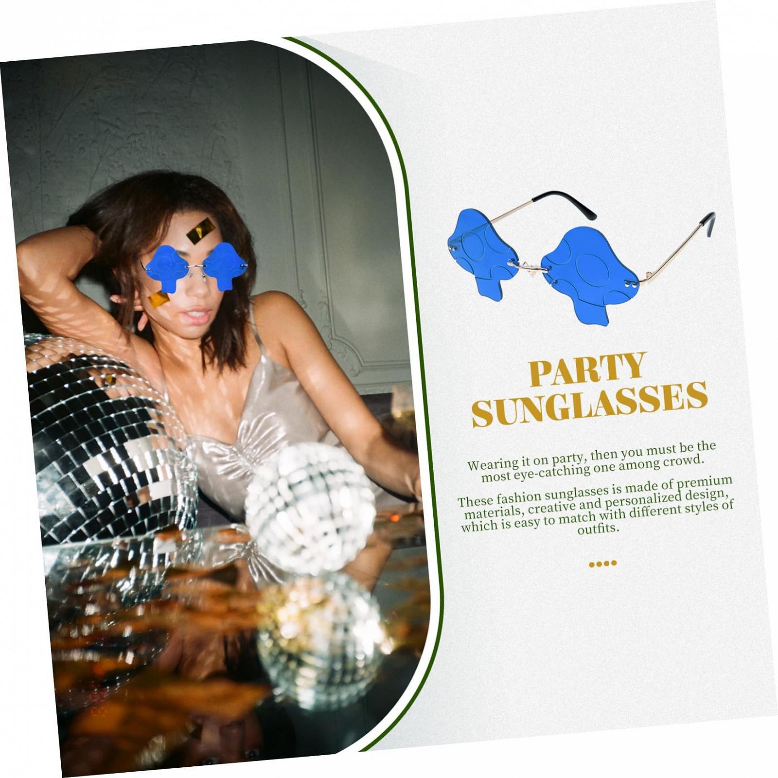 Сонцезахисні окуляри PACKOVE, Набір з 3 шт, Без оправи, Метал, синій, фото №9