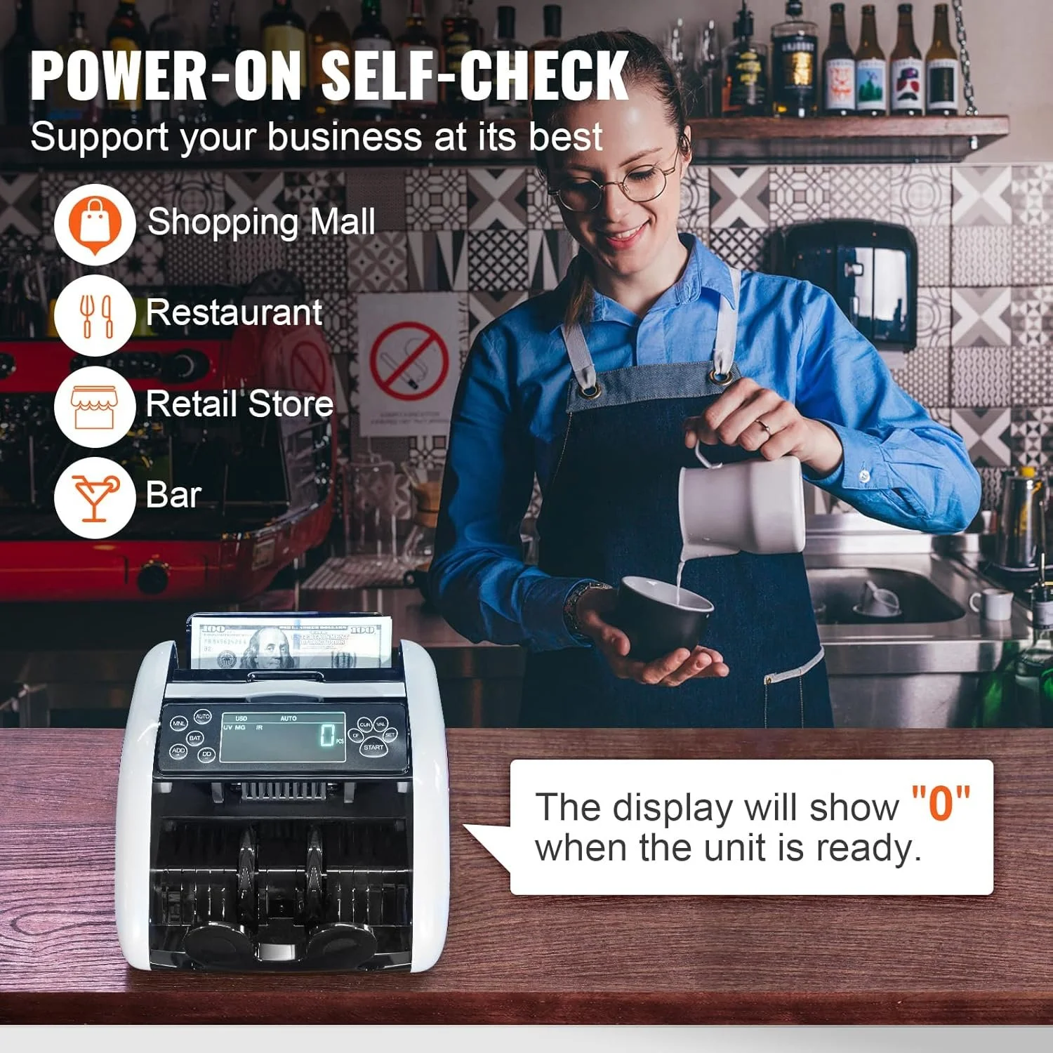 Лічильник банкнот VEVOR AL-K07 Grey, фото №7