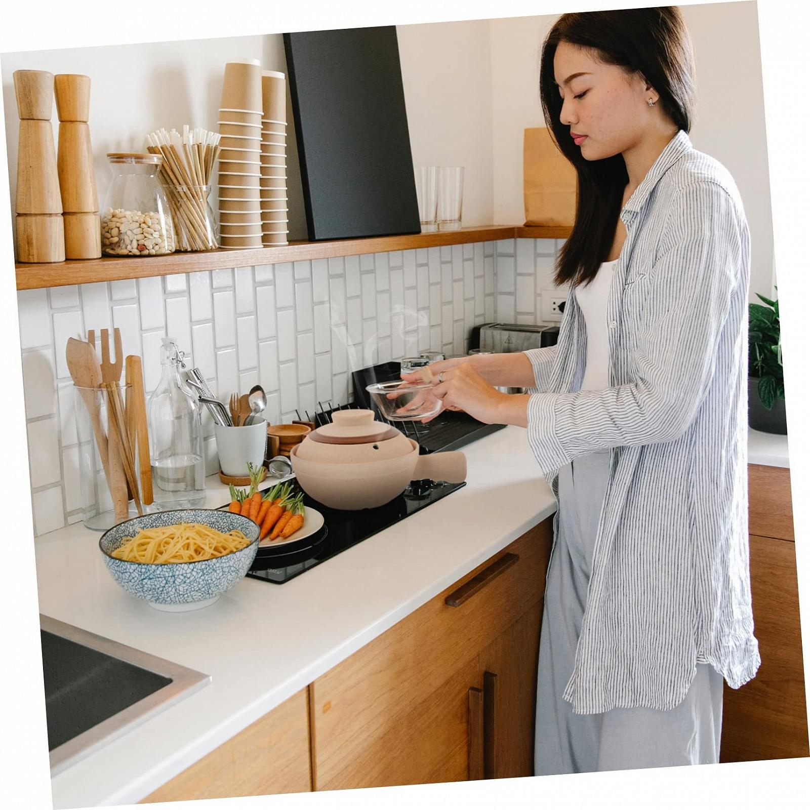 Ківш жаровня керамічний з кришкою Малий термостійкий з вентиляційним отвором, фото №8