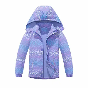 Куртка Softshell Sfwqoifou Детская Легкая Ветрозащитная Спортивная Водонепроницаемая Outdoor Дождевая Функциональная Куртка для Девочки Тонкая Ветровка Ветровка с Капюшоном - Фото 1