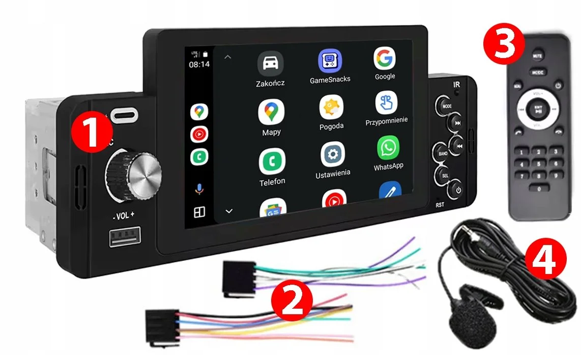 Автомагнитола Hikity / 5.1" / Сенсорная / Apple CarPlay / Android Auto / Bluetooth / GPS / USB / 1DIN, фото №11