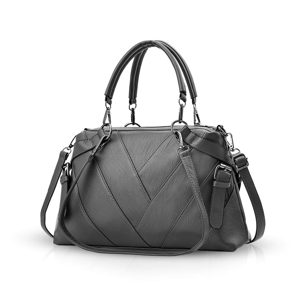 Сумка с ручками NICOLE & DORIS Современная Сумка Через Плечо из Мягкой Полиуретановой Кожи Элегантная Сумка с Полосками, фото №1