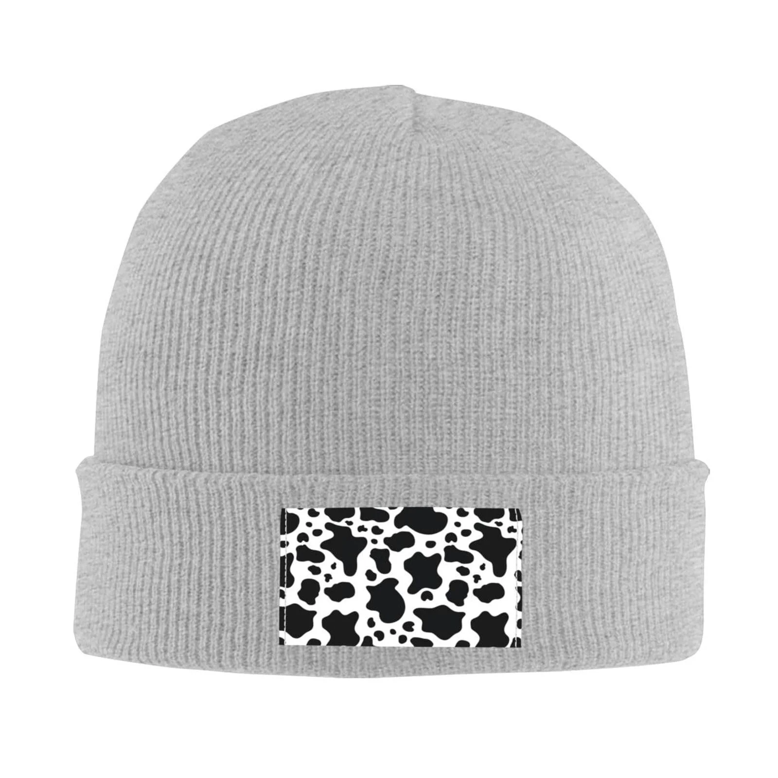 Шапка JBYJBX з принтом чорно-білої корови Осінньо-зимова, фото №2