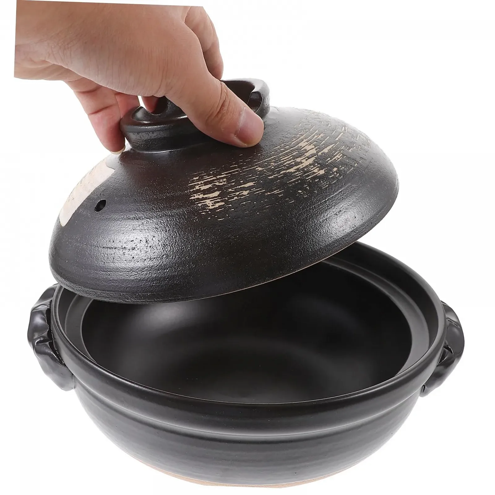 Каструля Sosoport керамічна з кришкою та ручками 900 мл, фото №8