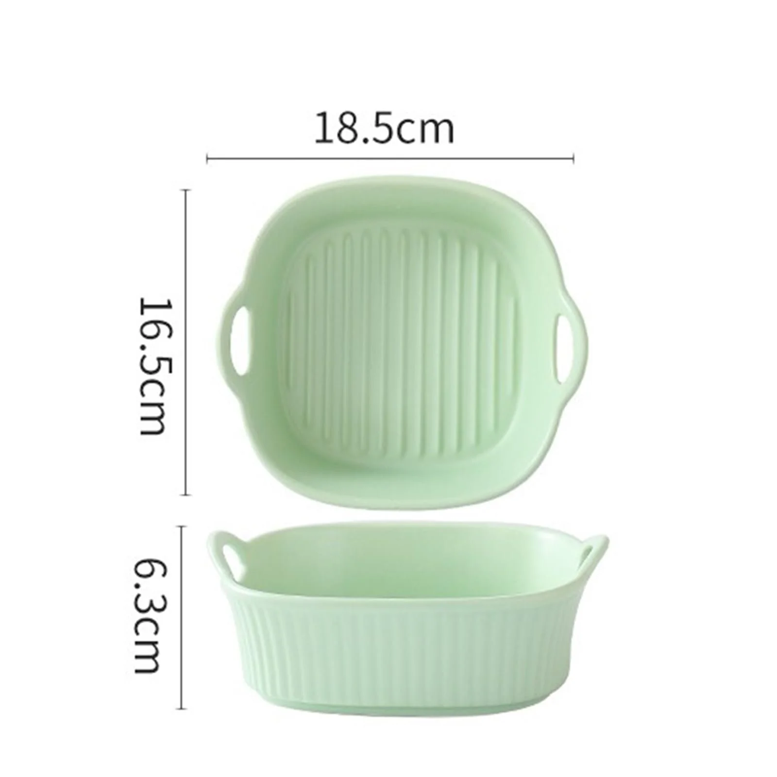 Форма для запікання Керамічна Кругла Стійка до подряпин для аерофритюрниці Біла, фото №2 Форма для запікання Керамічна Кругла Стійка до подряпин для аерофритюрниці Біла, фото №2