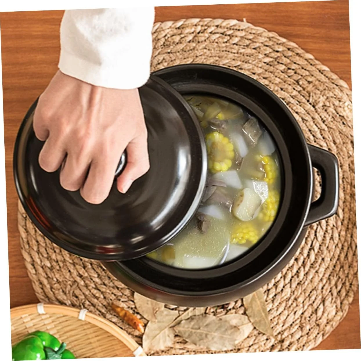 Каструля керамічна Sosoport Mini Чорна, фото №6