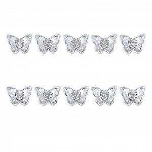 Підвіски для нігтів Luxus-Zirkon, стрази, дорогоцінні камені, метелики, кристали - Фото 1