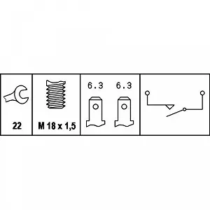 Выключатель фонаря заднего хода HELLA 6ZF 003 272-011 для AUDI FORD MACK PEUGEOT VW synthetic.ua - Фото 1