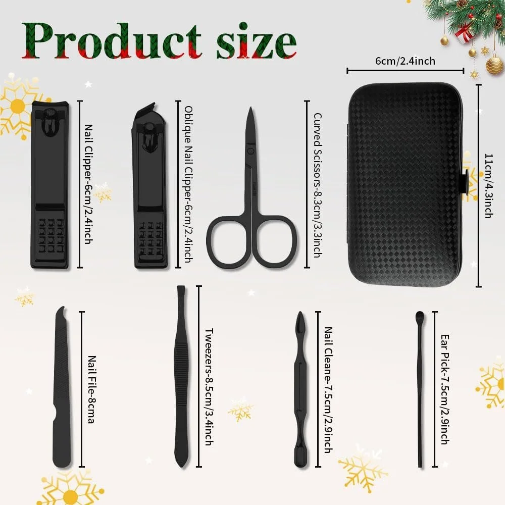 Набор для маникюра и педикюра, 7 шт., из нержавеющей стали, фото №2