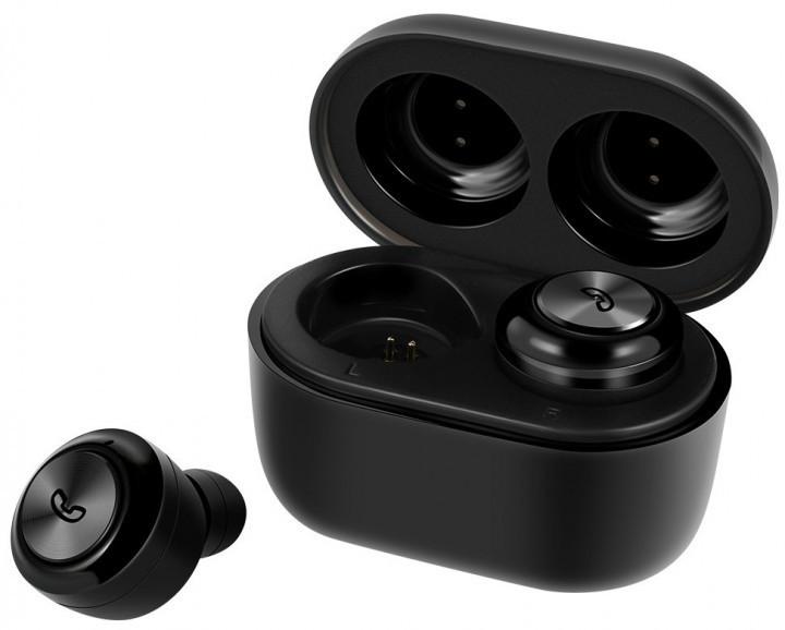 Беспроводные вакуумные наушники Aspor Air Twins A6 TWS Bluetooth-гарнитура с боксом для зарядки Black, фото №1