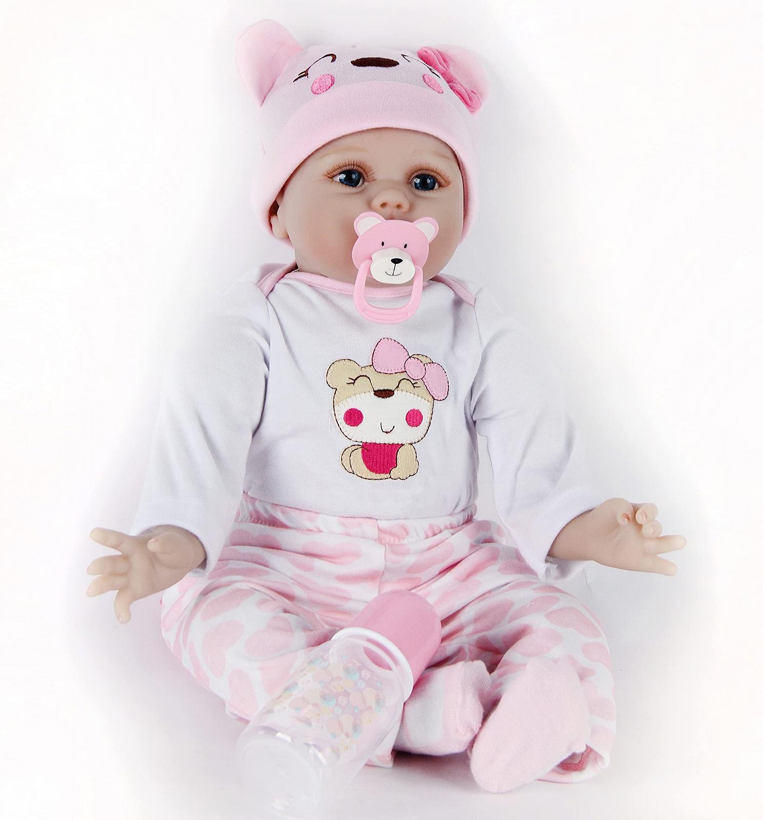 Кукла Ziyiui Reborn Baby 55 см Soft Vinyl Silicone Реалистичная Младенец, фото №6