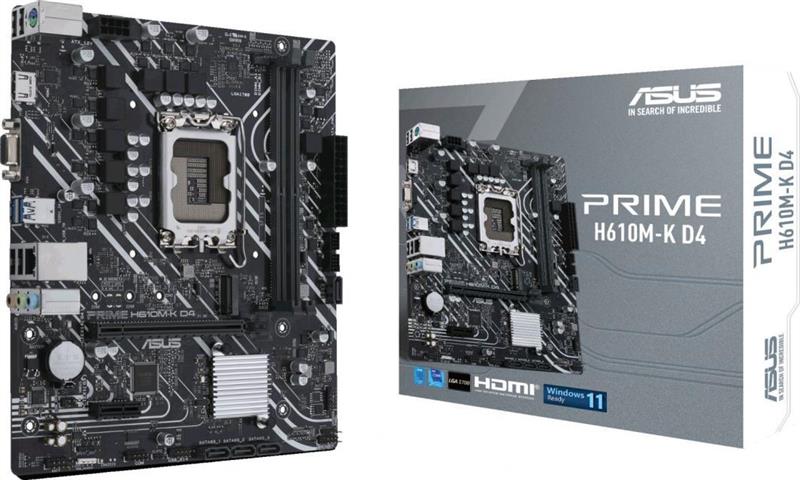 Матерінна плита Asus Prime H610M-K D4 Socket 1700, фото №1 Матерінна плита Asus Prime H610M-K D4 Socket 1700, фото №1