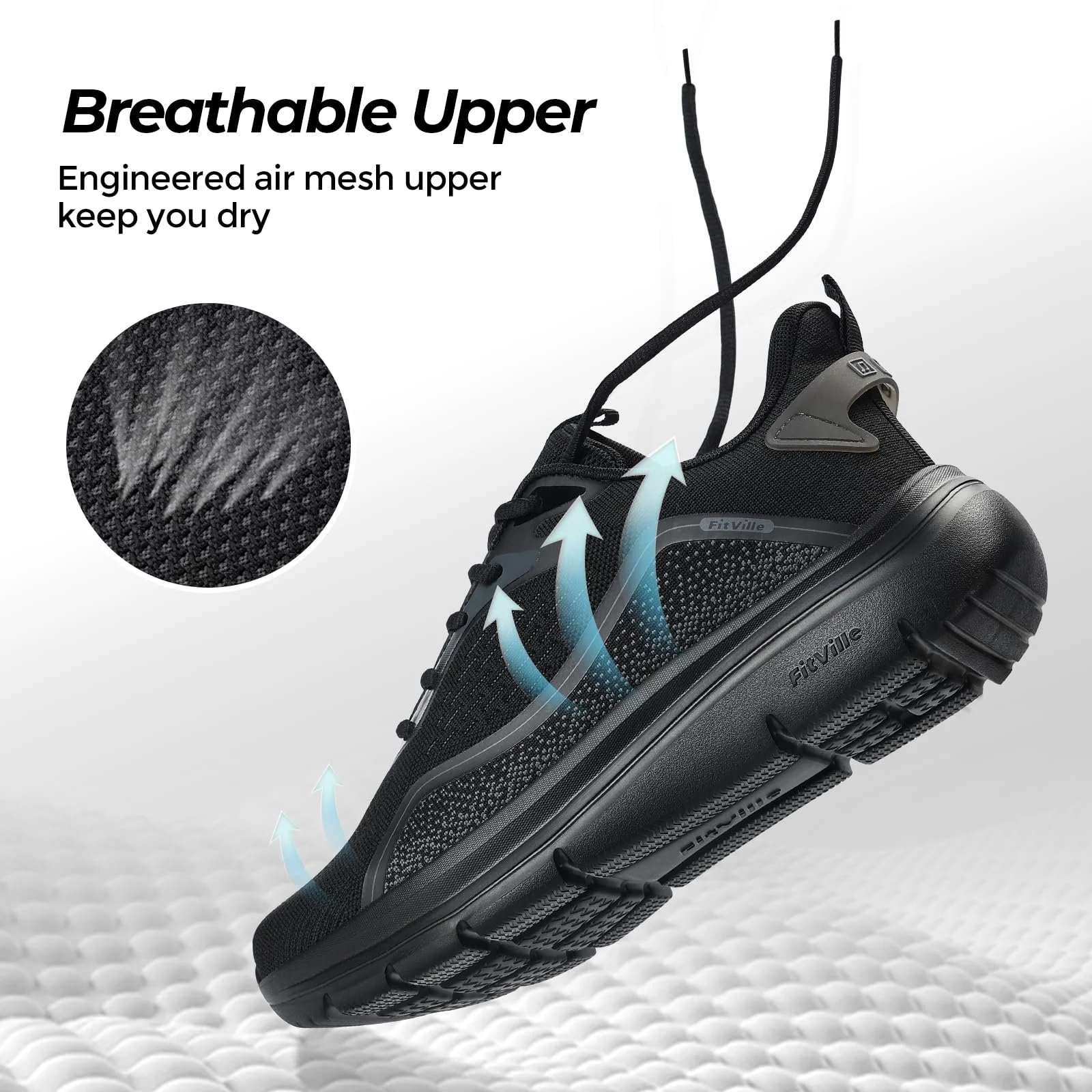 Кросівки FitVille Спортивні Дихаючі Амортизуючі Легкі Нековзні, фото №2