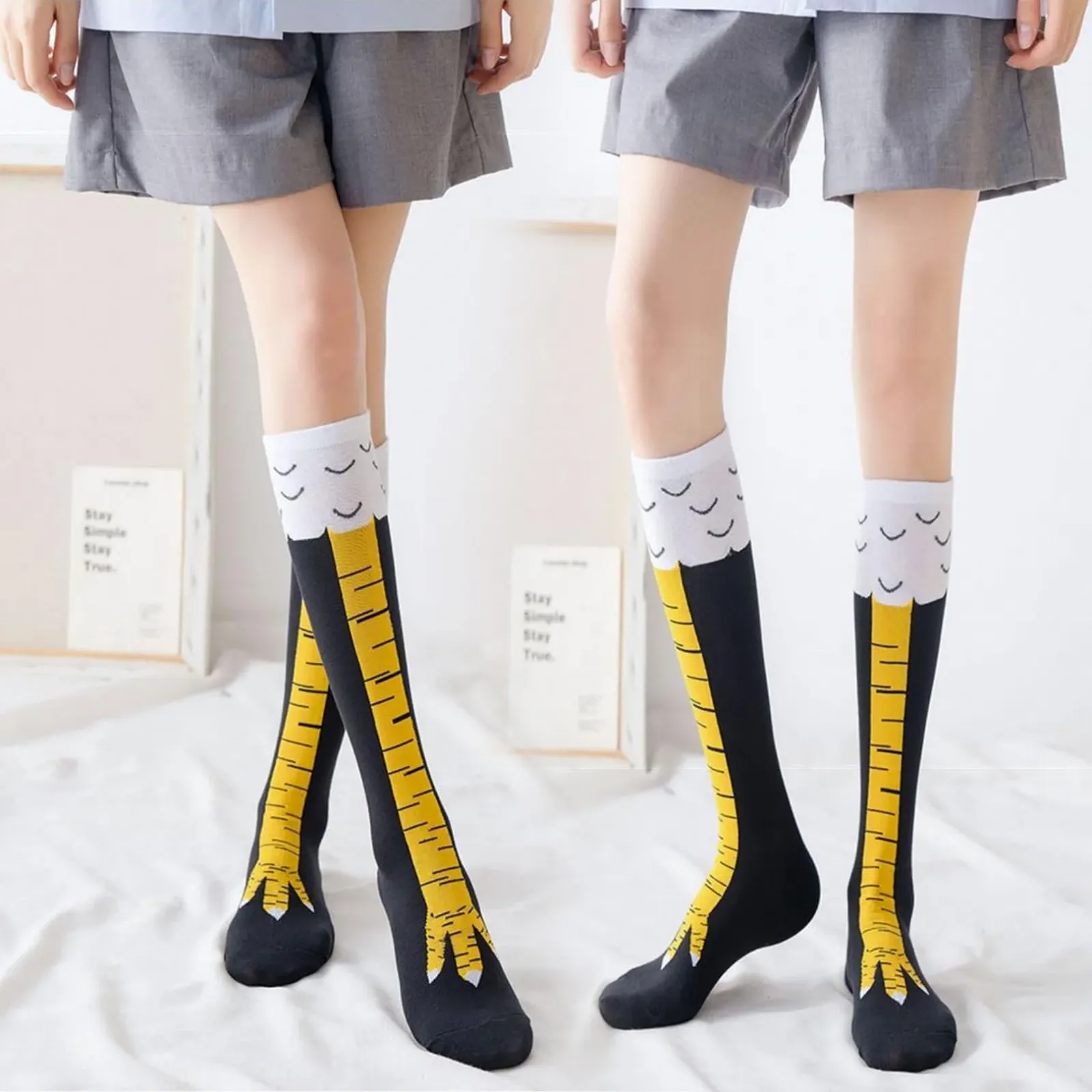 Шкарпетки з курячими лапками xianshi 2 пари, Жовтий, фото №6 Шкарпетки з курячими лапками xianshi 2 пари, Жовтий, фото №6