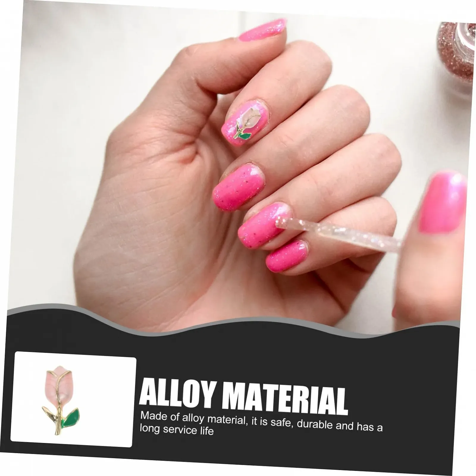 Набор для маникюра Healvian, стразы, металлические цветы, украшения для ногтей, аксессуары для женщин, фото №3