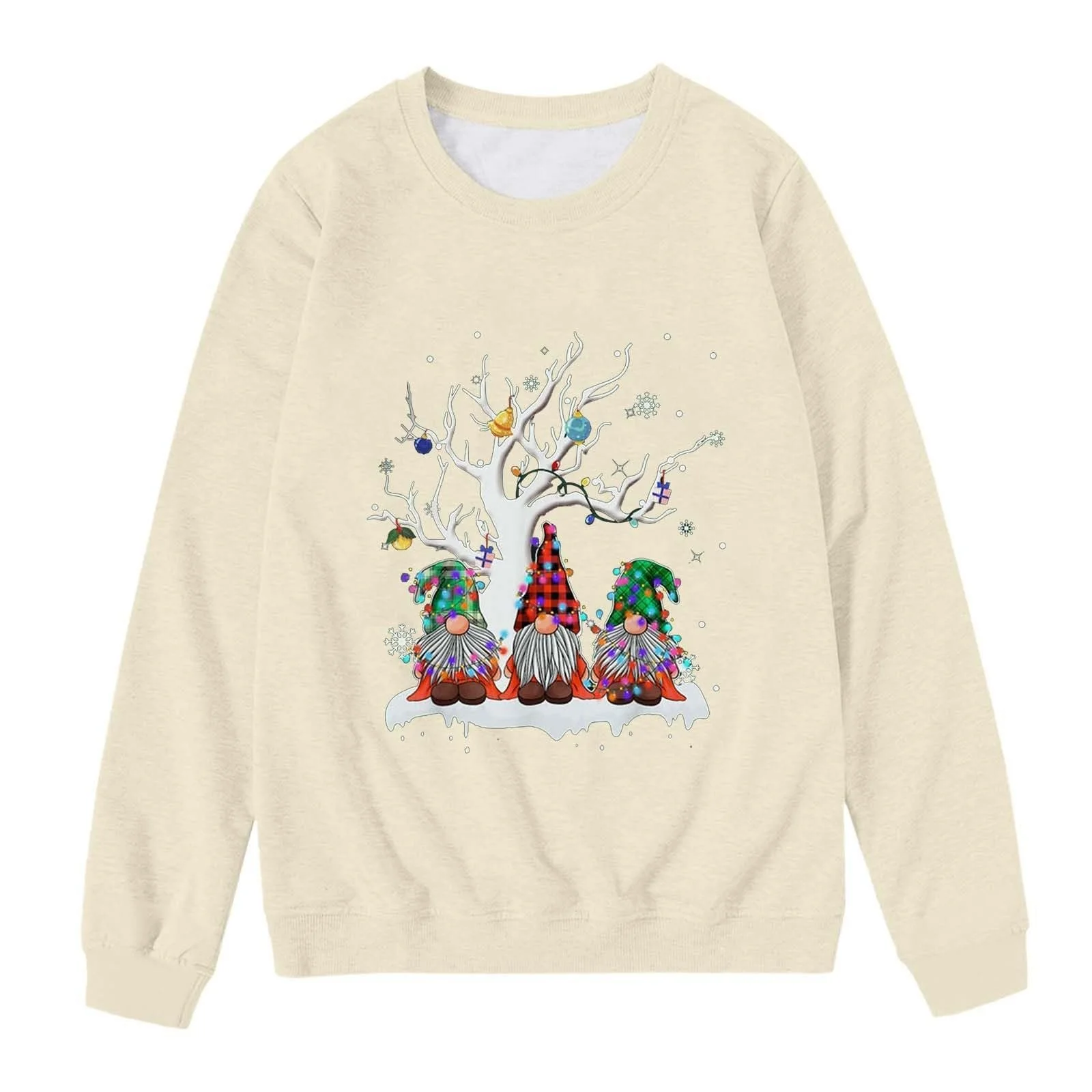 Різдвяний джемпер GFPGNDFHG Жіноча різдвяна блузка з круглим вирізом Вільний джемпер з Сантою, фото №2 Різдвяний джемпер GFPGNDFHG Жіноча різдвяна блузка з круглим вирізом Вільний джемпер з Сантою, фото №2