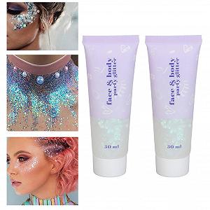 Гель-блискітки для тіла 50 мл Білі (06 White) 2 шт. synthetic.ua - Фото 1