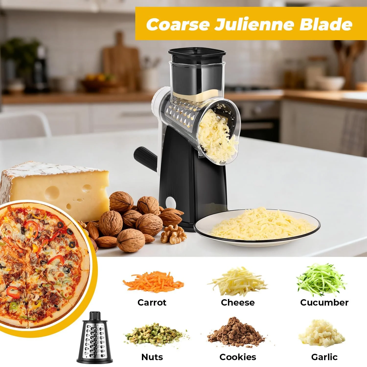 Ротаційна Терка Овочерізка з 5 змінними лезами, фото №2