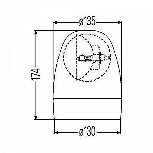 Проблисковий маячок HELLA 2RL 007 337-057 для DAF LIEBHERR CATERPILLAR synthetic.ua - Фото 1