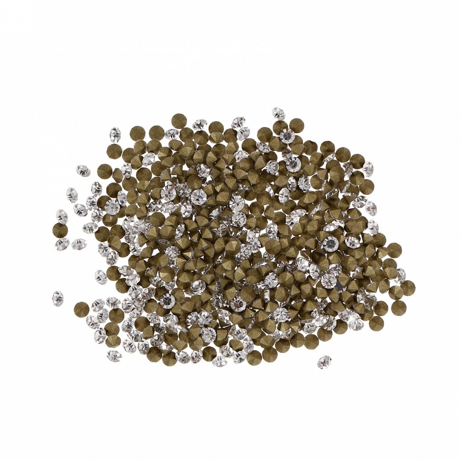 Стразы Стекло COHEALI Chic для маникюра 1440 штук, Хрустальные, Белые, фото №1