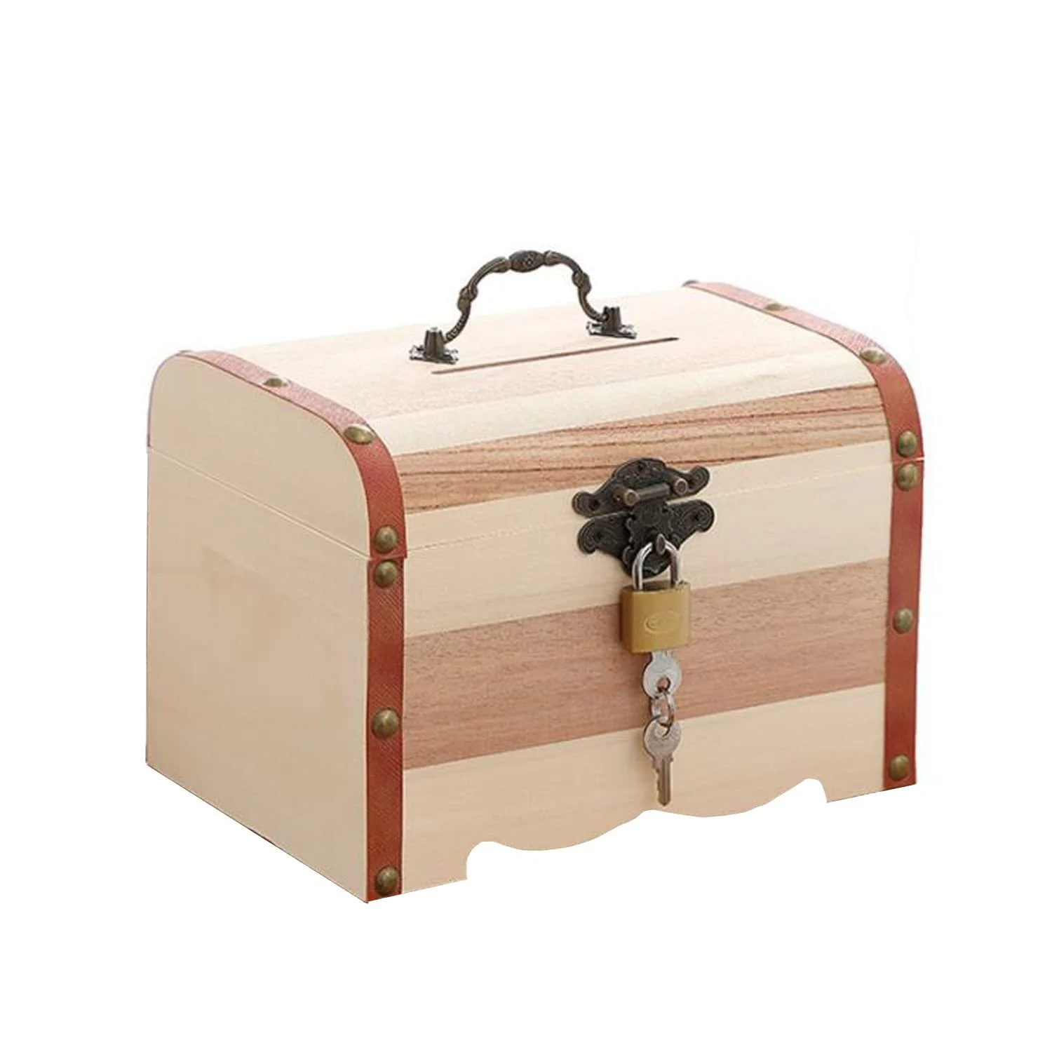 Скарбничка Sonwaha дерев'яна з лічильником та замком для дітей та дорослих, фото №1