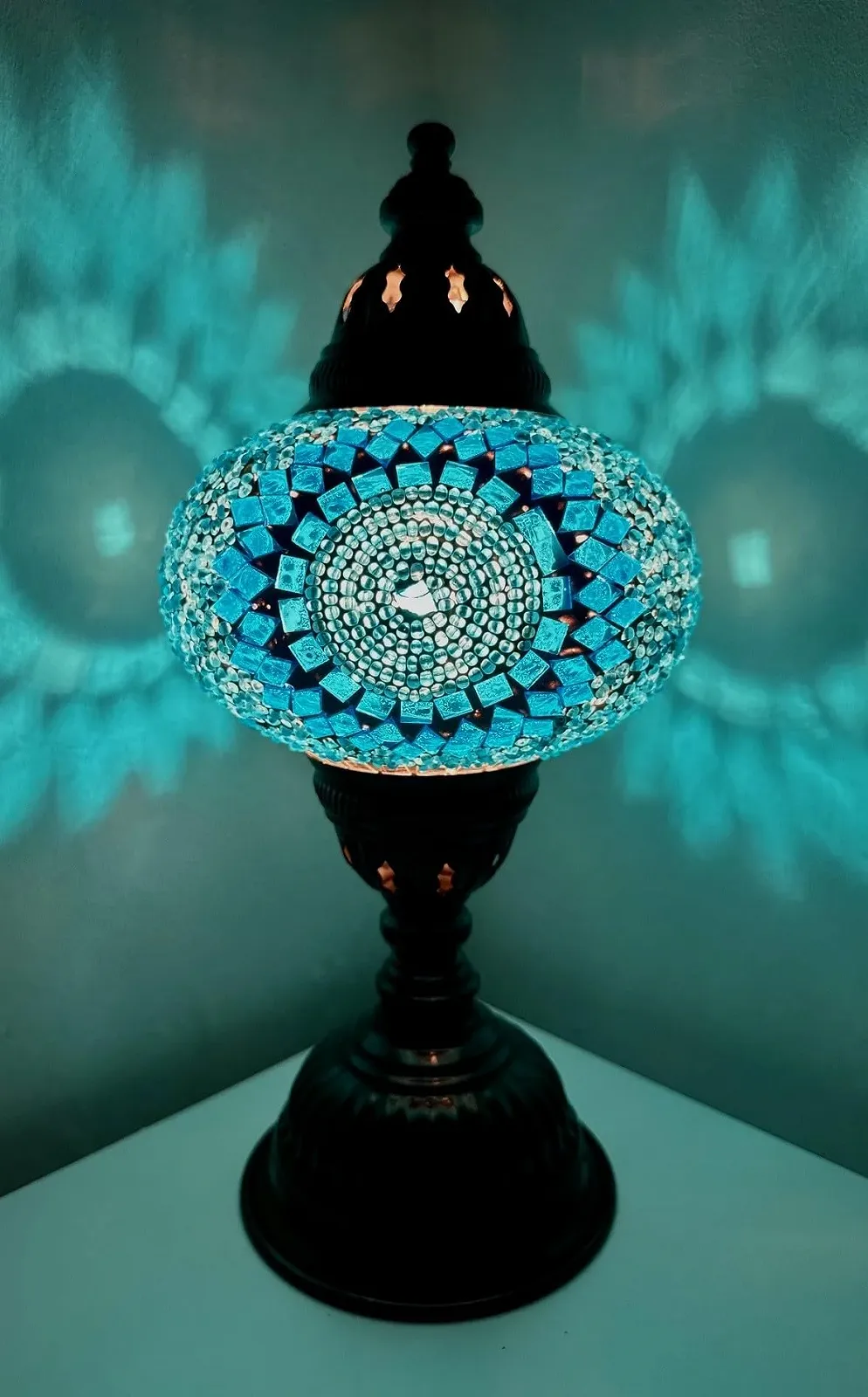 Настільна лампа Samarkand Lights L Мозаїчна Східна Бірюзова, фото №1