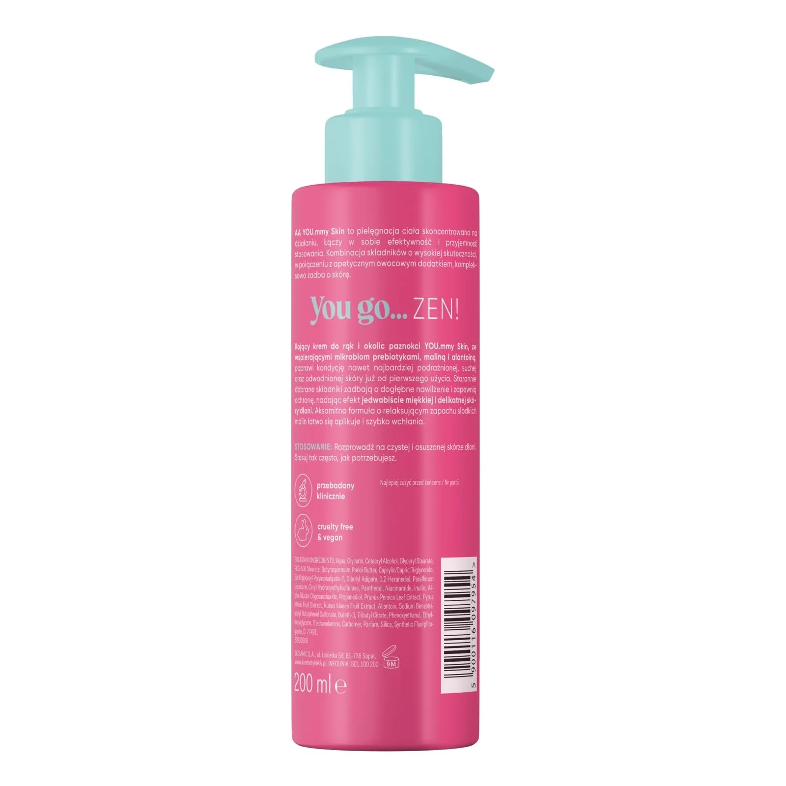 Крем для рук Заспокійливий AA YOU.mmy Skin Raspberry Zen 200 мл, фото №2