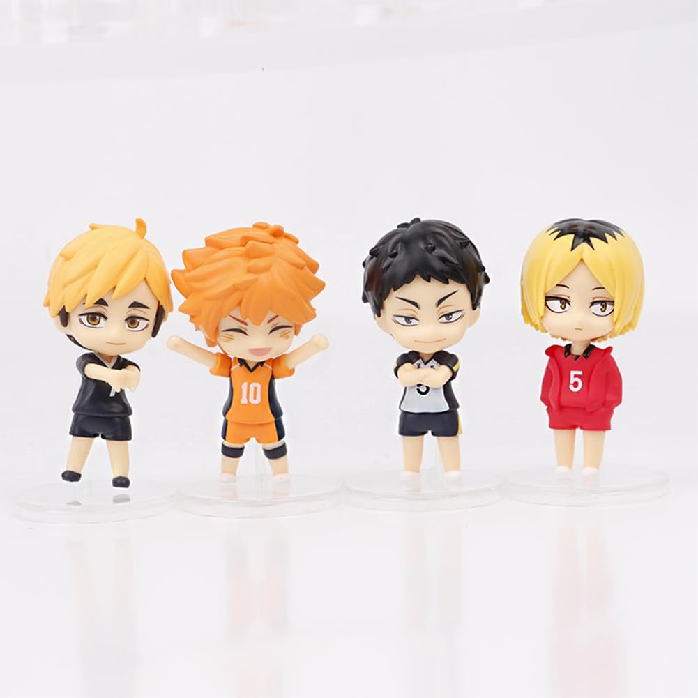 Фігурка Gooyeh Haikyuu Shoyo Hinata/Tobio Kageyama/Kotaro Bokuto/Kuroo Tetsurou/Kozume Kenma/Miya Osamu/Miya Atsumu Красива модель 7.5 см Упаковка з 8 шт., фото №4