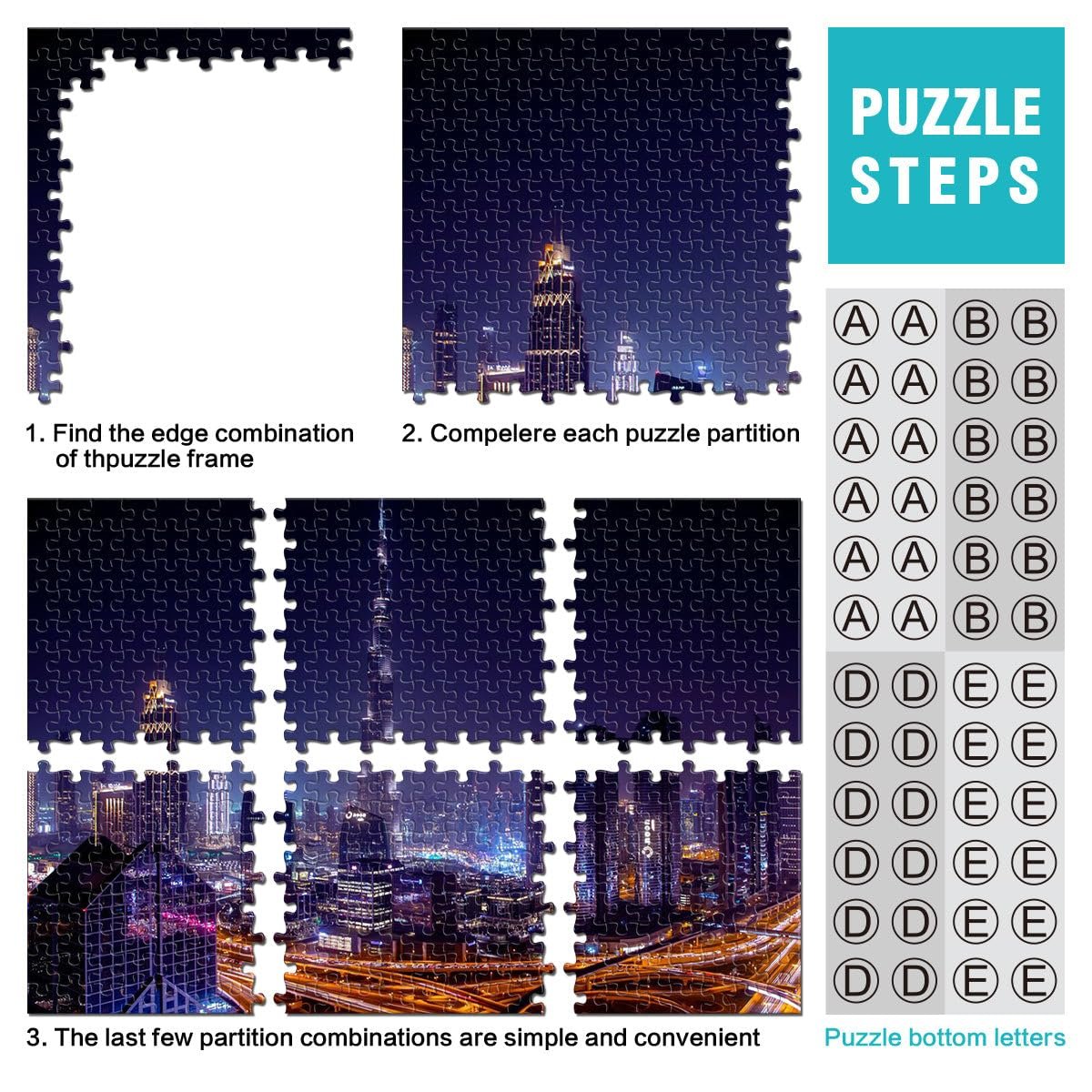 Деревянный пазл Dubai Travel Burj Khalifa 1000 деталей 50 x 75 см, фото №4